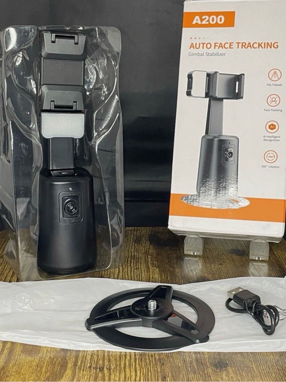 Auto Face Tracking Gimbal Stabilizer - Black